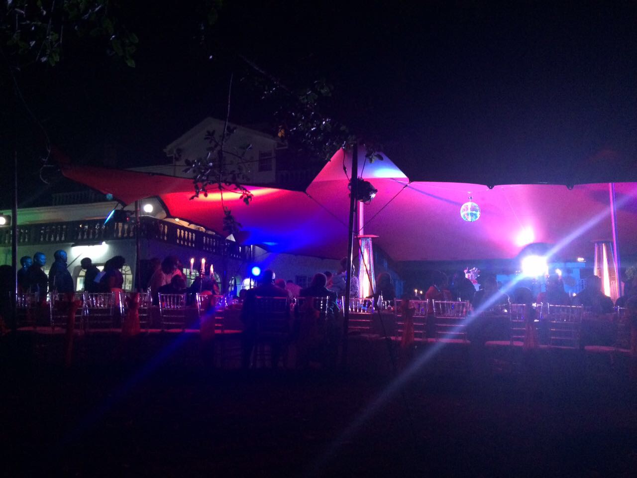 Event lighting at night